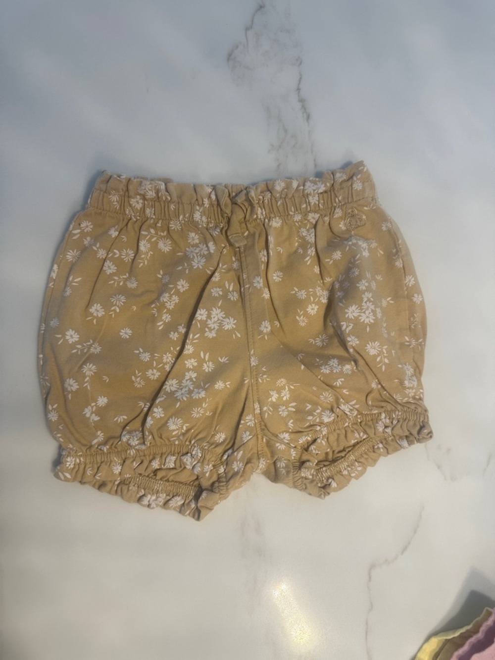 GAP Beige Floral Elastic Waist Girls' Shorts
